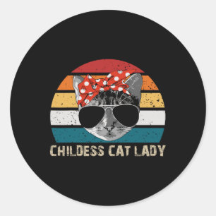 Cat Lady 2024 Funny Political Elections Democrat 1 Classic Round Sticker