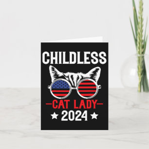 Cat Lady 2024 Funny Political Elections Democrat 5 Card