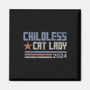 Cat Lady 2024 Funny Political Elections Democrat 6 Magnet