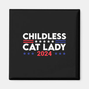 Cat Lady 2024 Funny Political Elections Democrat 8 Magnet