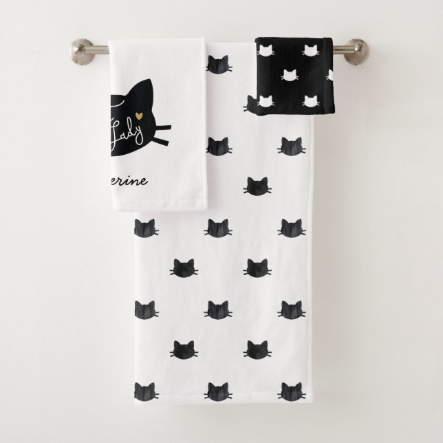 Cat Lady Bath Towel Set (Insitu)