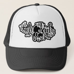 Cat Lady Black & White Trucker Hat