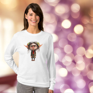 Cat Lady Christmas Elf Women's Tee