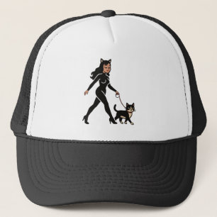 Cat Lady Cutie Tuxedo Cat Cats Mum Comic Graphic Trucker Hat