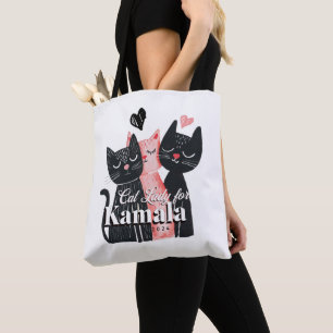 Cat Lady for Kamala Harris 2024 Tote Bag