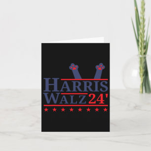 Cat Lady For Kamala Harris Tim Walz 2024 Election  Card
