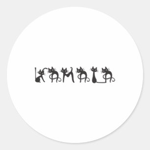 Cat Lady Fun Childless Cat Ladies For Harris 2024 Classic Round Sticker