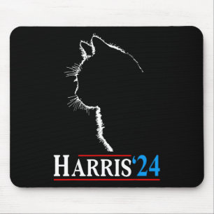 Cat Lady Funny Cat Ladies For Kamala Harris 2024 Mouse Pad