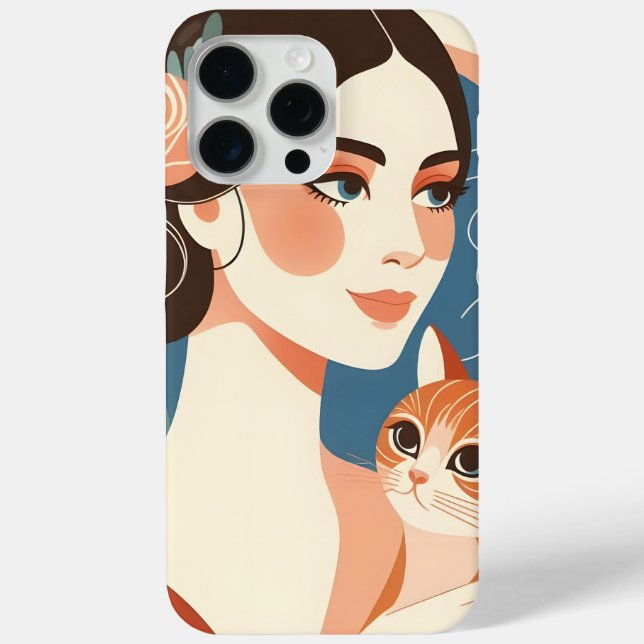 Cat Lady Graphic Illustration Case-Mate iPhone Case (Back)