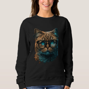 Cat Lady Hoodie With Cute Cat Face Design