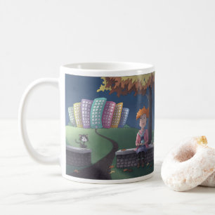 Cat Lady in the park Coffee Mug