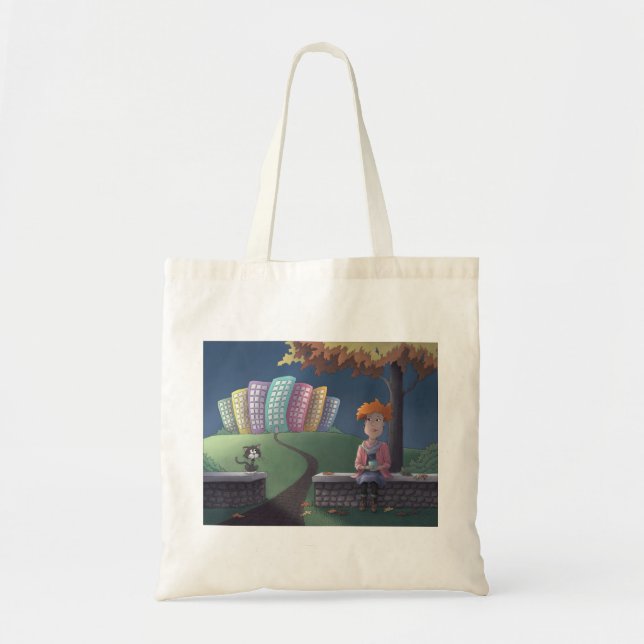 Cat Lady in the park      Tote Bag (Front)