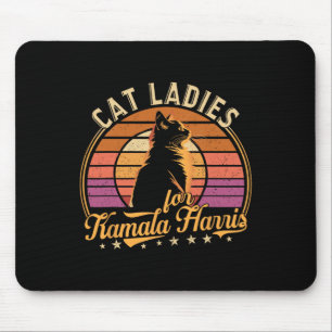 Cat Lady Is Voting Kamala Harris 2024 President Mouse Pad