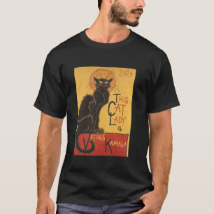 Cat Lady Kamala Le Chat Noir Funny Ballot Election T-Shirt