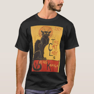 Cat Lady Kamala Le Chat Noir Funny Ballot T-Shirt