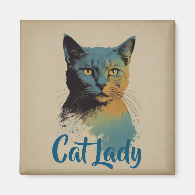 Cat Lady Magnet (Front)