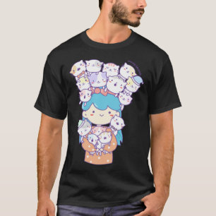 Cat Lady Ms Blueberry Monkimonk Cat Fan Cat Woman T-Shirt