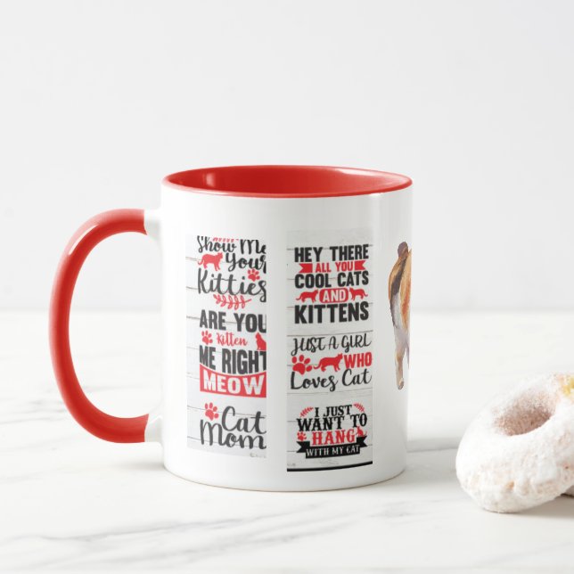 'Cat Lady'  Mug (With Donut)