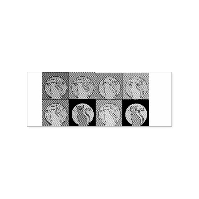 Cat Lady Multi Cats Sitting Thunder_Cove Rubber Stamp (Imprint)