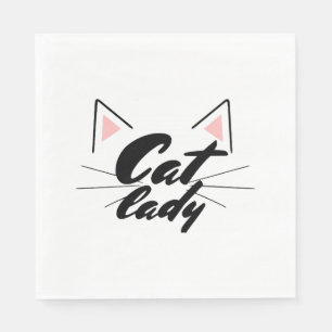 cat lady     napkin