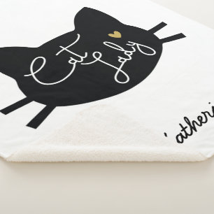 Cat Lady Sherpa Blanket