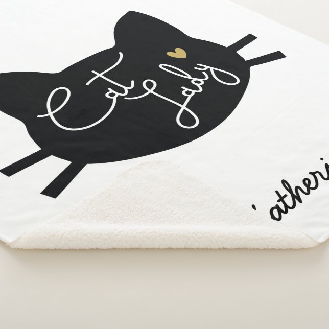 Cat Lady Sherpa Blanket (3/4)