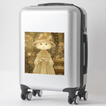 Cat Lady Snow – Victorian Cat with Teacup