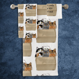 Cat Lady Starter Kit Bath Towel Set