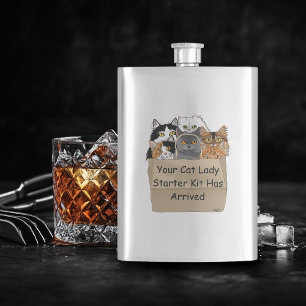 Cat Lady Starter Kit Hip Flask