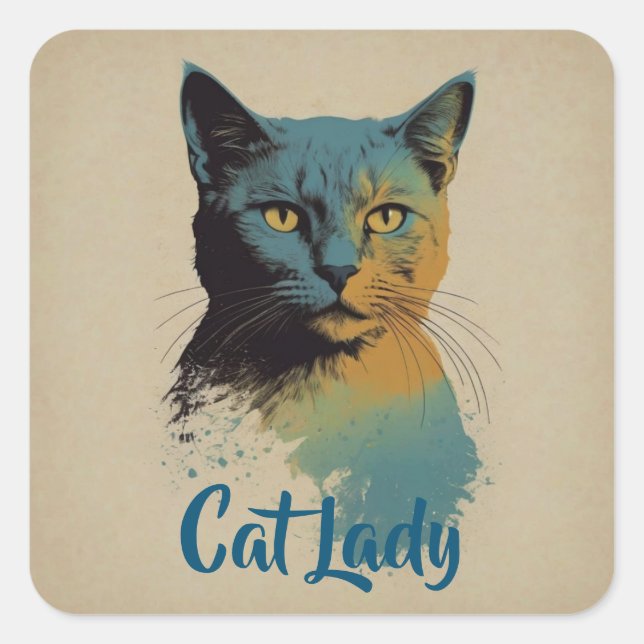 Cat Lady Sticker  (Front)