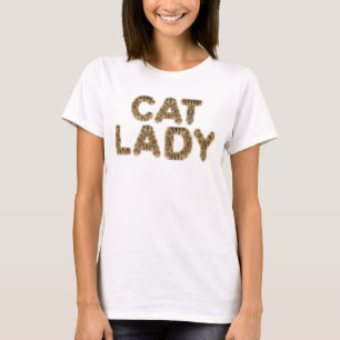 Cat lady t-shirt cat furr text sweatshirt