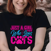 Cat lady t shirt womens,girl who loves cats 