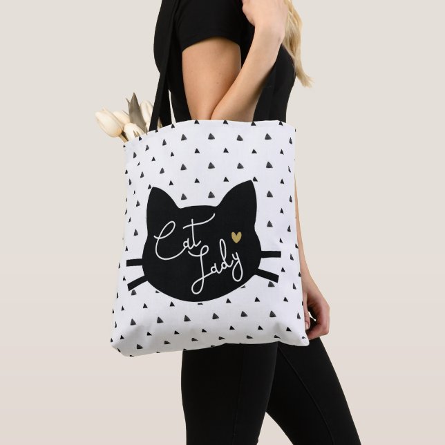 Cat Lady Tote Bag (Close Up)