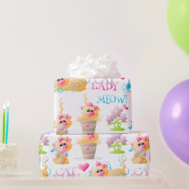 Cat Lady Wrapping Paper (Creator Uploaded)