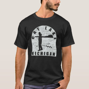 Cat Lake Ice Fishing Michigan T-Shirt