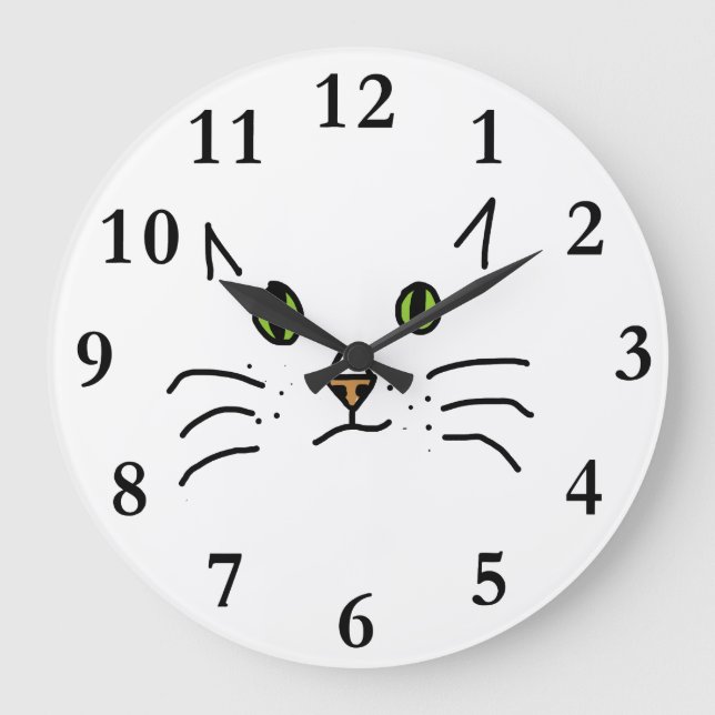 Cat Large Clock (Front)