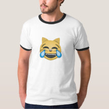 Cat Laughing Hard Crying Emoji TShirt