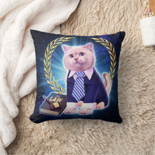 Cat lawyer in space                                cushion