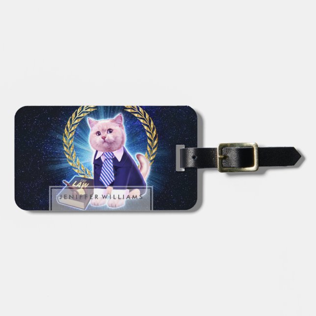 Cat lawyer in space                                luggage tag (Front Horizontal)