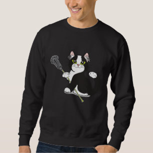 Cat LAX Lacrosse boys girls team for men women kid Sweatshirt