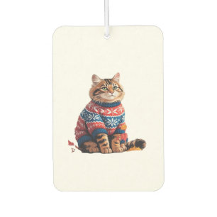 Cat Leaf Fall Hello Autumn Funny Cat Kitten Lover Car Air Freshener