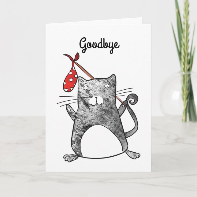 Cat Leaving Card (Front)