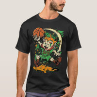 Cat Leprechaun Basketball  St Patricks Day Sports 