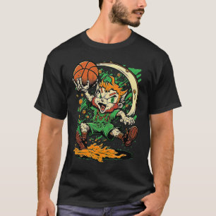 Cat Leprechaun Basketball St Patricks Day Sports T-Shirt