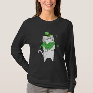 Cat Leprechaun Cat Lover Shamrock St Patrick S Day T-Shirt