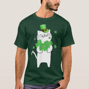 Cat Leprechaun Cat Lover Shamrock St Patrick's Day T-Shirt