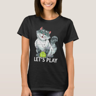 Cat Let's Play Tennis Player Mum Dad Coach T-Shirt