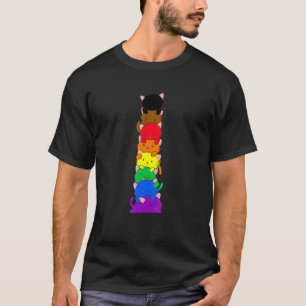 Cat  Lgb Philadelphia Flag Cats Lgbq Pride Month T-Shirt