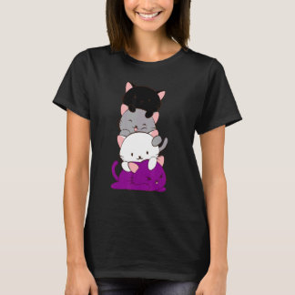 Cat  Lgbt Asexual Flag Cats Lgbtq Pride Month T-Shirt