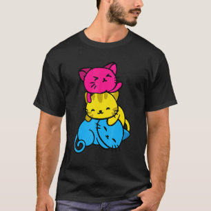Cat Lgbt Pansexual Flag Cats Lgbtq Pride Month T-Shirt